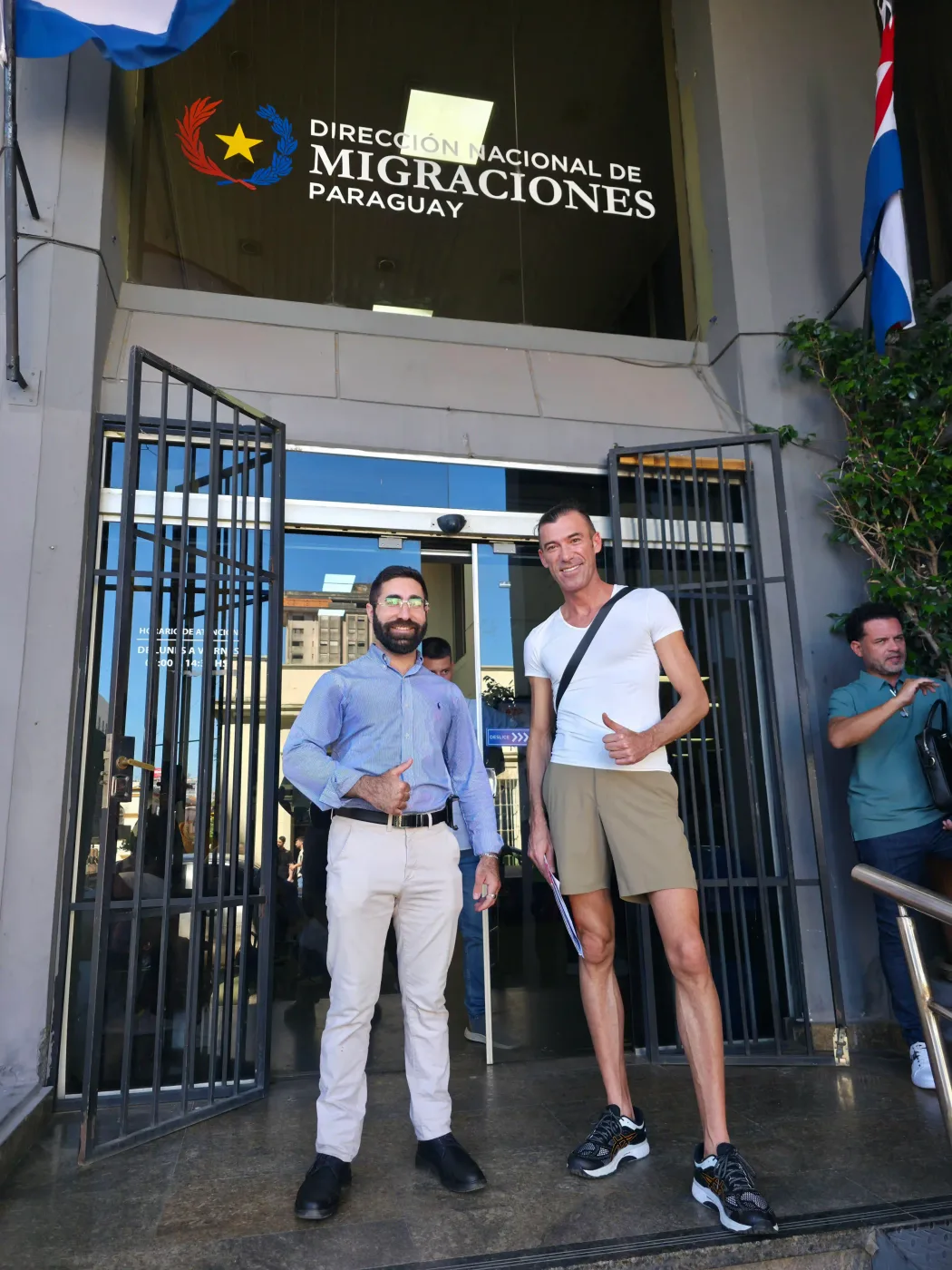 Osher with Miguel client in Asunción
